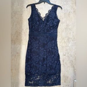 Teeze Me Navy Lace Dress - Size 5 - Wore once for a wedding
